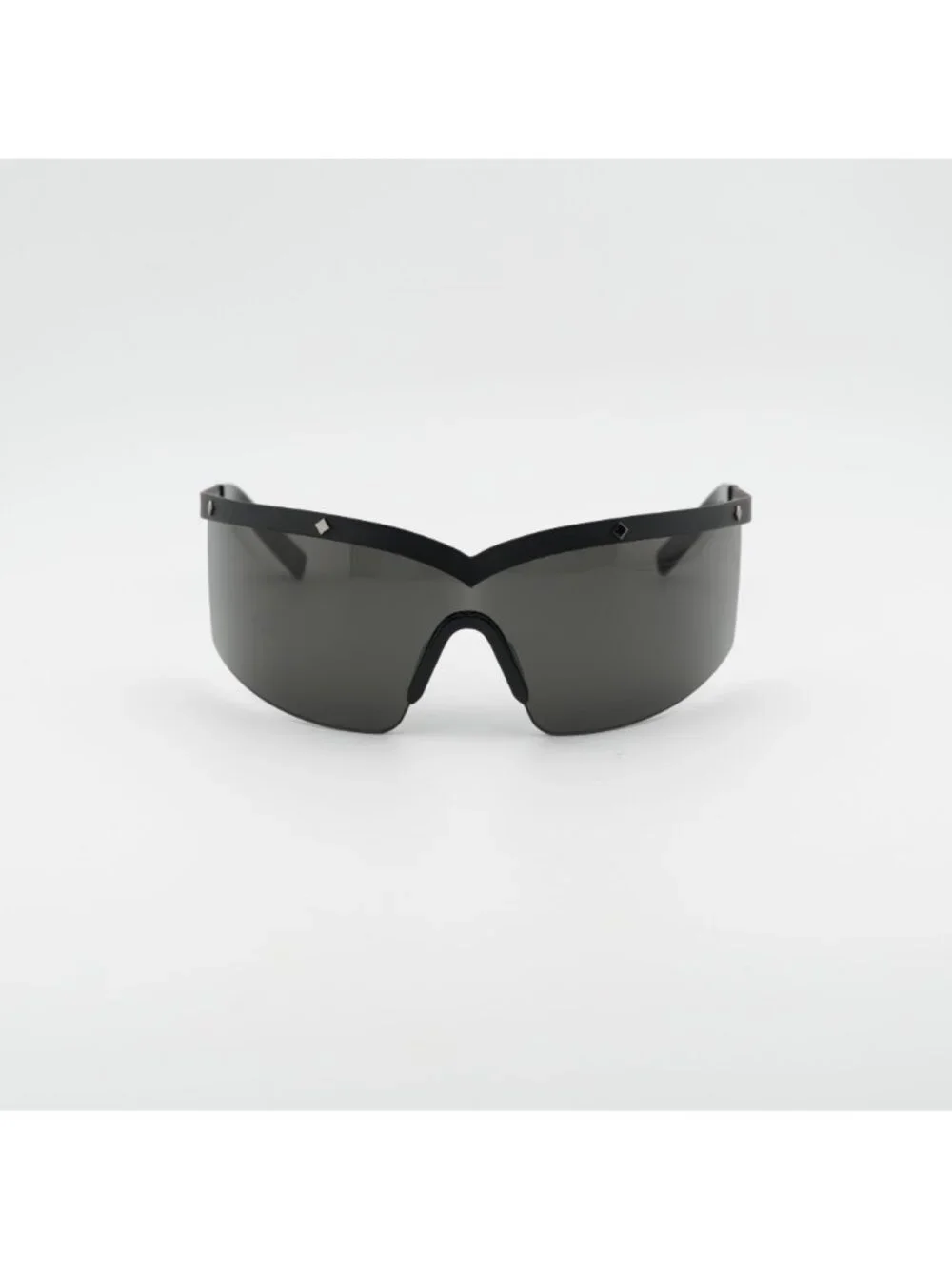 MCM MW0016 02A Sunglasses Black Shield Frame, Smoke Lenses